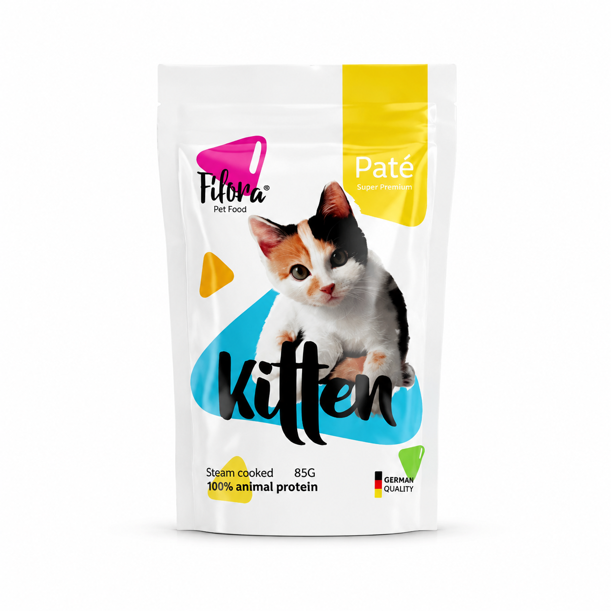 پوچ بچه گربه کیتن فیفورا Fifora باطعم میکس(گوشت،ماهی،مرغ) 85 گرم