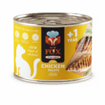 کنسرو گربه فاکس FOX طعم فیله مرغ  وزن 500 گرم