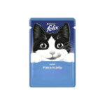 پوچ گربه فلیکس با طعم ماهی حلوا در ژله 85 گرم