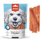 تشویقی سگ ونپی با طعم مرغ و پنیر (Wanpy Jerky & Cheese Slices)  100گرم