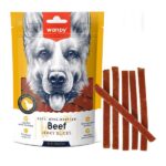 تشویقی سگ ونپی مدل نواری طعم گوساله ( Beef Jerky Slices) 100گرمی