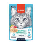 پوچ گربه ونپی طعم مرغ و ماهی تن در سس70 گرمی