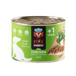 کنسرو سگ فاکس FOX طعم مرغ و سبزیجات وزن 500 گرم