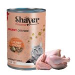 کنسرو چانکی گربه شایر طعم مرغ در سس کدو حلوایی400گرمی