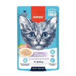 پوچ بچه گربه ونپی طعم مرغ و اردک در سس 70 گرمی
