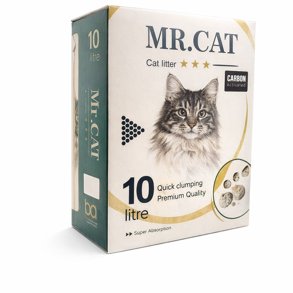 84248526-6b1c-4fe1-8b97-fed8d2e5b2ec خاک گربه مدل کربن دار برند Mr.cat مستر کت 10 لیتری (ارسال به مناطق 22گانه تهران) - تصویر 1