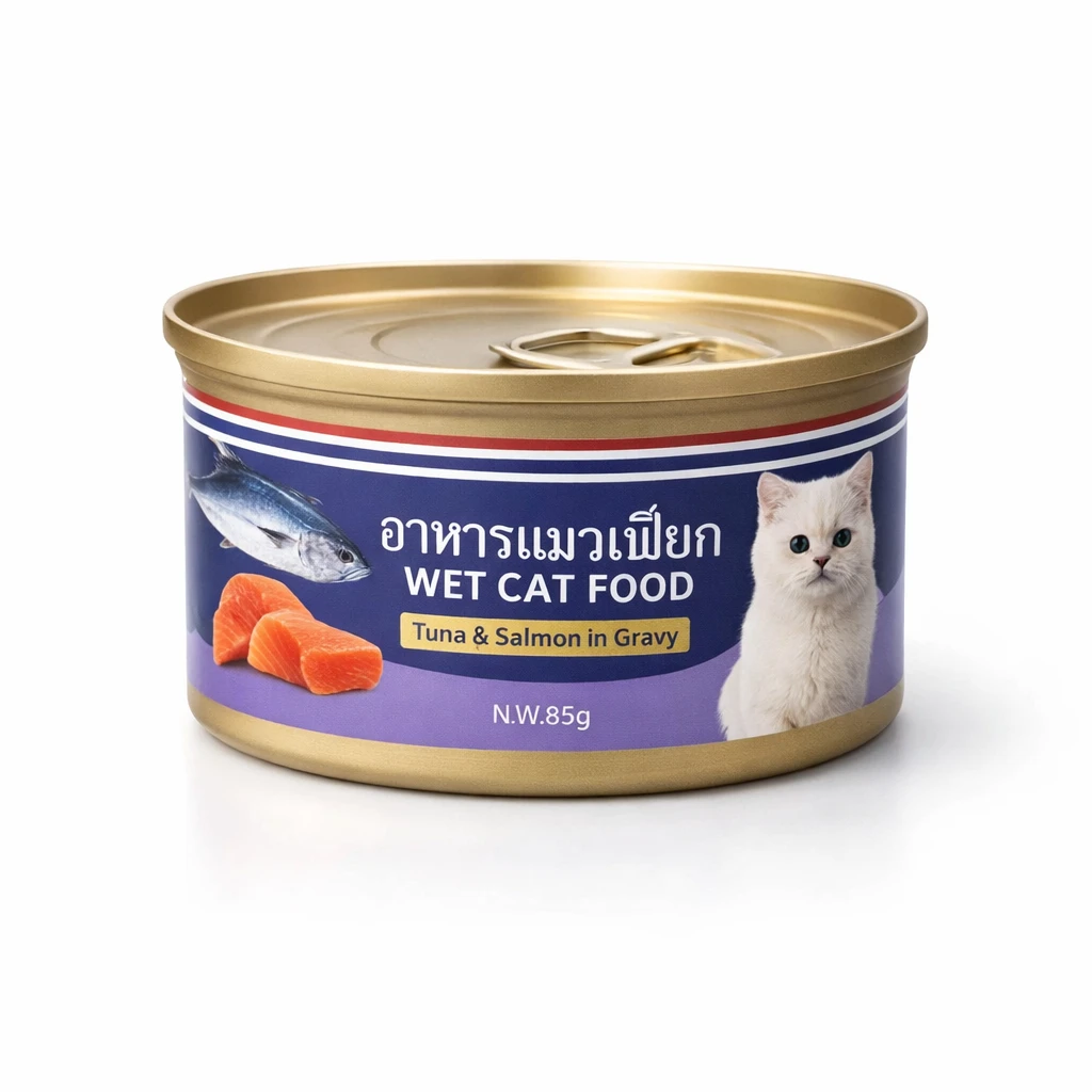 کنسرو نچرال تایمر گربه طعم سالمون و تن85g
