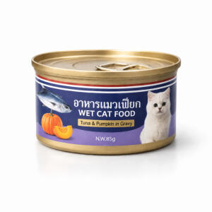 کنسرو نچرال گربه تایمهر طعم ماهی تن و کدو حلوایی در سس ۸۵ گرمی | Thaimehr Natural Cat Canned Food Tuna & Pumpkin in Gravy